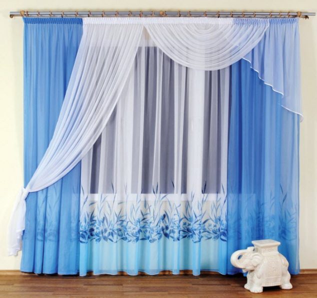 Blue and White curtain Design 634x596 16 of The Most Amazing Curtains Styles