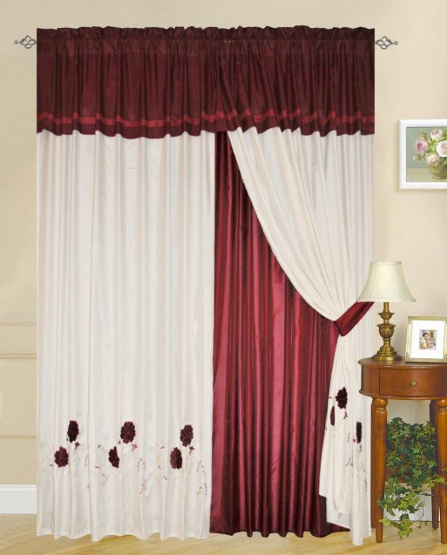 16 of The Most Amazing Curtains Styles Red and White curtain Design 634x787 16 of The Most Amazing Curtains Styles