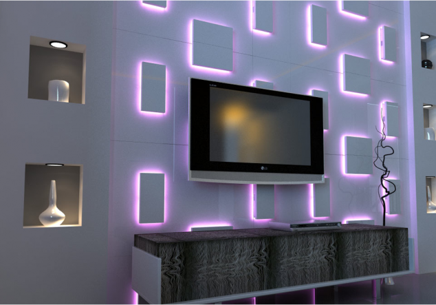 15 Stunning TV Panel Designs to Delight You TEXTURED SURFACE 3DWALL PANEL SQUARE XX1 634x443 15 Stunning TV Panel Designs to Delight You