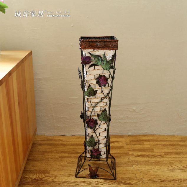 15 Big Sophisticated Floor Vases That Are Simple Unique Vintage Hand woven Iron font b Floor b font font b Vase b font American Country 634x634 15 Big Sophisticated Floor Vases That Are Simple Unique