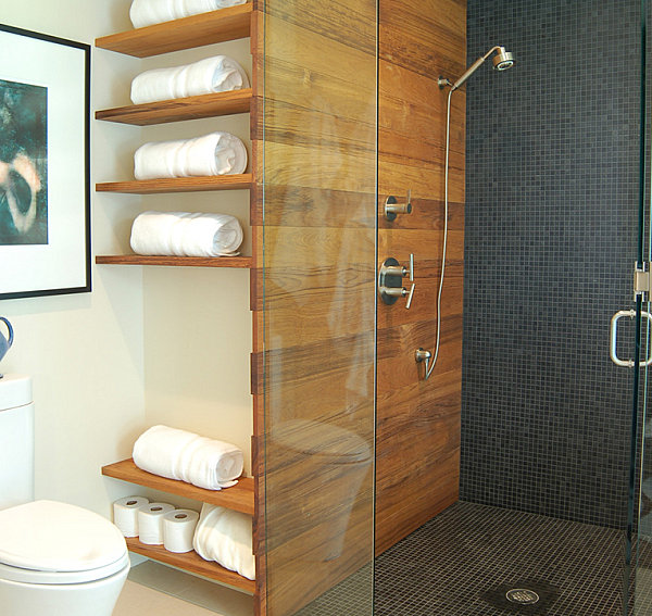 15 of The Most Creative Bathroom Towel Storage bathroom wall shelves that add practicality and style to your space cupboard designs view in gallery open shelving a modern 15 of The Most Creative Bathroom Towel Storage