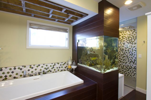 contemporary bathroom 634x422 15 Amazing Home Aquarium Ideas You Must See