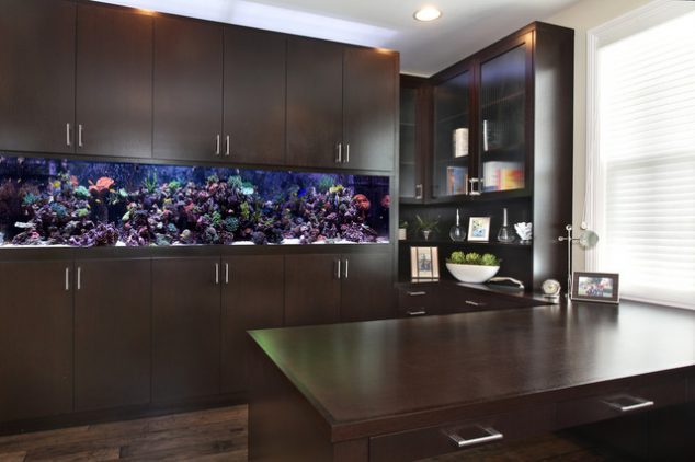 contemporary home office 634x422 15 Amazing Home Aquarium Ideas You Must See