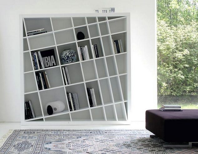 elegant modern bookcase unique design 634x493 Modern Bookshelves That Will Drive You Crazy