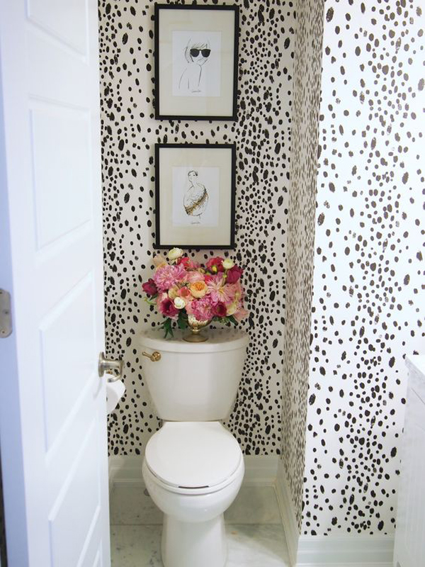 Cuteness Overload: Dalmatian Prints For Your Interior dalmatian dot powder bath wallpaper Cuteness Overload: Dalmatian Prints For Your Interior