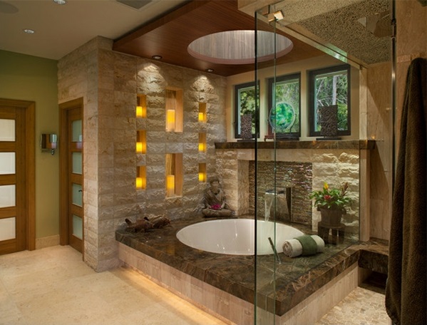 naturstein badewanne badezimmer aus asien naturstein kamin badewanne1 15 Stunning ideas For Using Decorative Stones