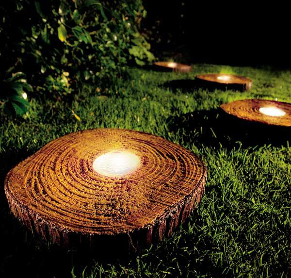 solar powered stepping stones DIY Garden Lighting Ideas to Charm You